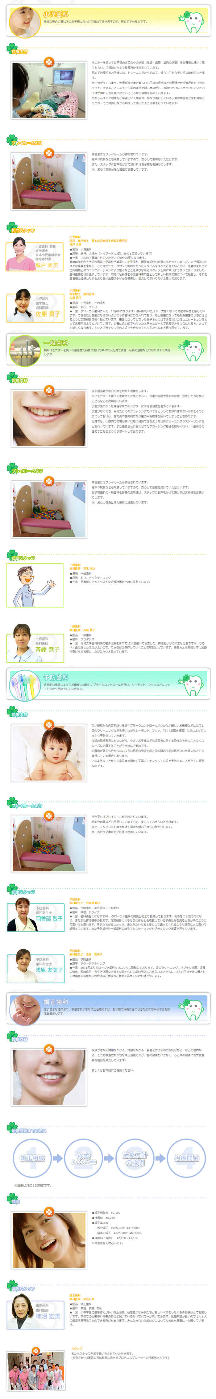 クローヴァ歯科クリニックのお知らせ内容