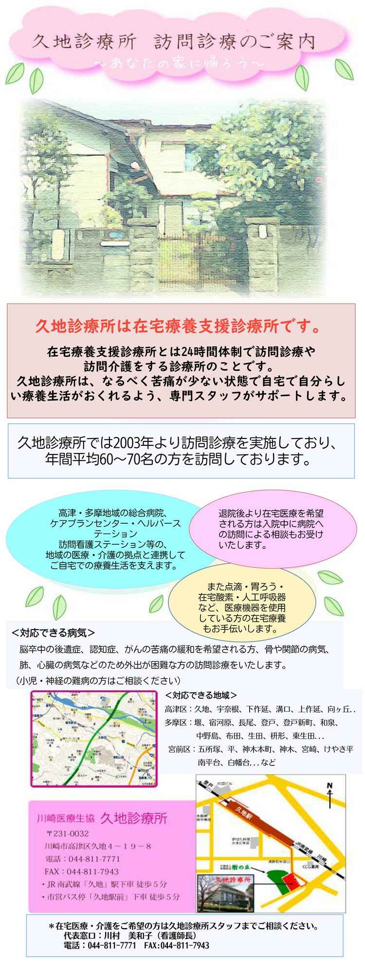 久地診療所のお知らせ内容